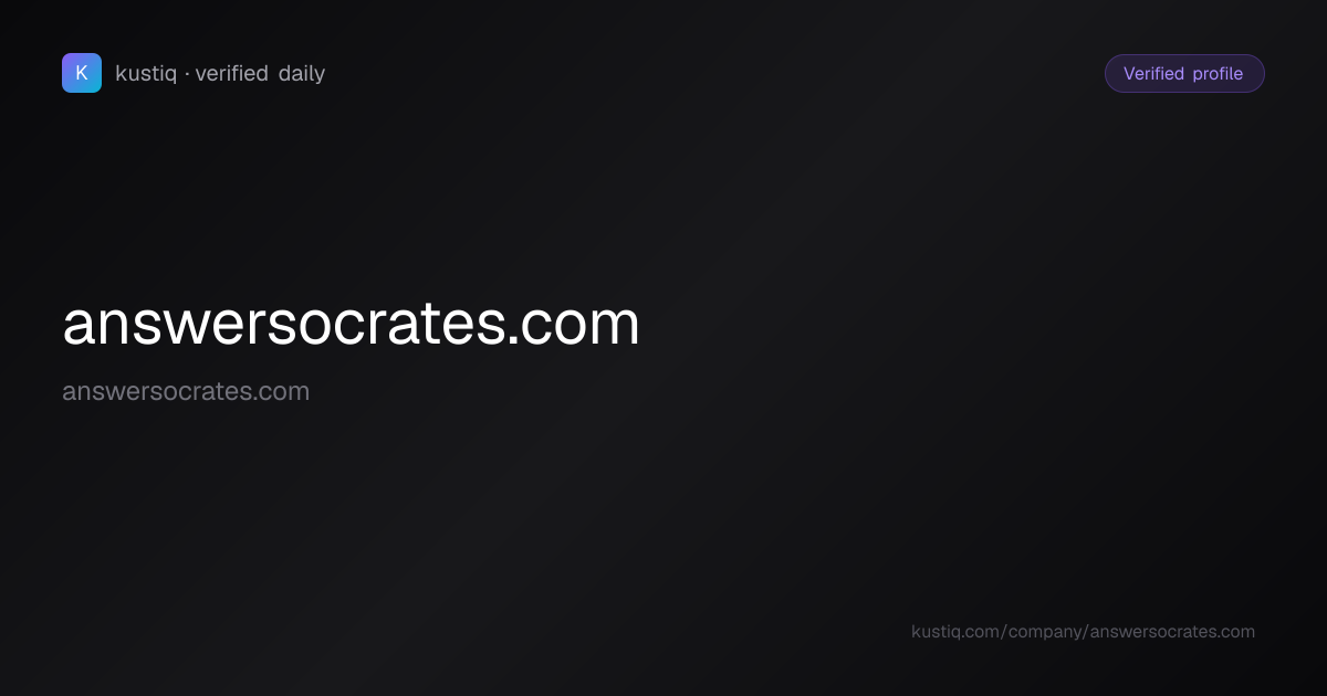 Answer Socrates: Industry, Employees | Kustiq
